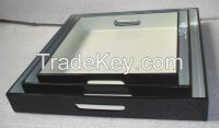lacquer tray regtangle lacquer tray set of 3 white glossy color