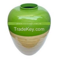 lacquer vase handmade in Vietnam nice design high quality lacquer vase Bamboo  vase