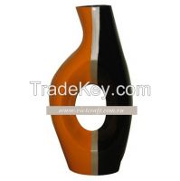 lacquer vase handmade in Vietnam set of 2 color nice design high quality lacquer vase 