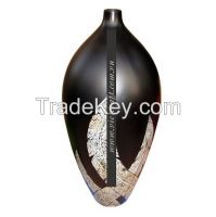 lacquer vase black lacquer color handmade in Vietnam nice design high quality lacquer vase 