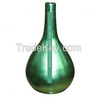 lacquer vase handmade in Vietnam nice design high quality cyan color lacquer vase