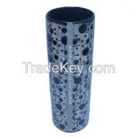 lacquer vase handmade in Vietnam dark blue color nice design high quality lacquer vase 