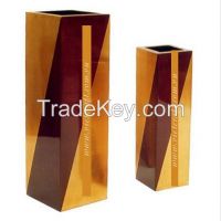 lacquer vase handmade in Vietnam rectangular shape lacquer vase