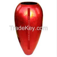 lacquer vase handmade in Vietnam nice design red color high quality lacquer vase