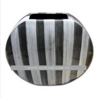 lacquer vase handmade in Vietnam nice design high quality lacquer vase black and silver color