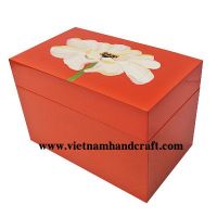 lacquer box high quality jewelry box red glossy color handmade in Vietnam wholesale lacquer box