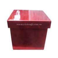 lacquer box jewelry box handmade in Vietnam wholesale lacquer box red glossy color