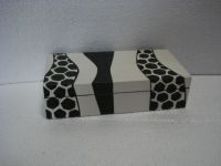 lacquer box high quality jewelry box handmade in Vietnam home decoration black and white color