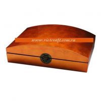 lacquer box jewelry box handmade in Vietnam wholesale lacquer box orange color