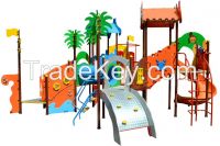 Multifuntional playset with slides, climbers and a tunnel