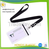 Clear Pvc Badge Holder For Exhibition, Waterproof Pvc Id Card Pouch