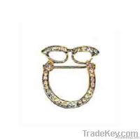 Crystals charm fashion eyeglass holder pin jewelry