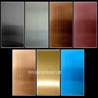 PVD coating hairline finish stainless steel sheet