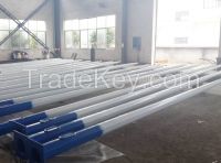 galvanized and powder coated street lighting poles