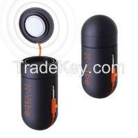 XDREAM X-VIBE 3.0 Portable Mini Vibration Speaker System (Matt Black + Orange Cable)