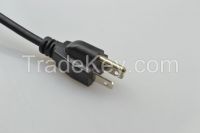 3 pin plug and socket power supply cords with UL Certificate