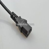 UL 125V power cord 3 pins plug and socket power supply cords