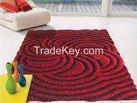 Modern Home Luxury Pattern Carpets And Shaggy Rug 3d Red