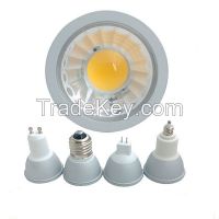 5w 6w Cob Led Spotlight With Gu10/mr16 Base Dimmable White Spotlight Bulbs