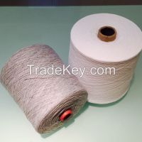 Recycled dyed blended cotton yarn for weaving