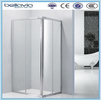 With chrome aluminium profile sliding shower enclosure