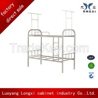 Factory direct sale steel bunk bed, metal school double bed, metal military bed