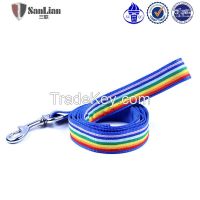 Pet leash with rainbow color sewing dog leash