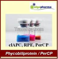 Phycobiliprotein (RPE, APC, clAPC, CPC, PerCP) in solution, lyophilized, or SMCC activated form