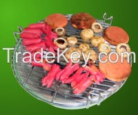 BBQ Grills For Mushrooms In Flames