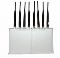 8 Antennas High Power 16W Mobile phone 3G 4G WiFi Jammer with Cooling