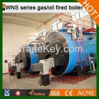 1-15 T/HBest Selling! Gas/ Oil Fired Boiler of WNS Series Fire Tube Type Hot Water or Steam Boiler