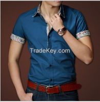 men's short sleeve fashion short sleeves fit men shirt with factory price china