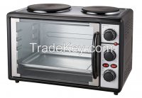 electric oven with hotplates (left-right opened door)