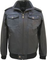 Vintage Leather Bomber Jacket