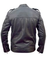 Bomber Black Leather Jacket