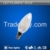 Dimmable and non dimmable E14 E12 C35 2W/3W/4W Flame Candle LED filament bulb