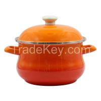 HIGH QUALITY ENAMEL CASSEROLE WITH  DECAL