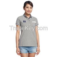 Chest Pocket Soft Cotton Blend Women Polo Shirt  3170208