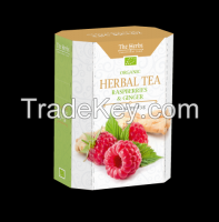 Raspberries & Ginger, Organic Herbal Tea