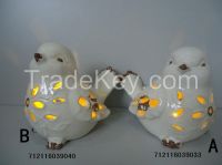 Ceramic Led Bird Decoration