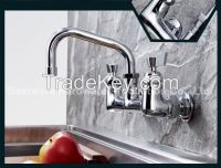 8" Center Wall Kitchen Faucet 6" Spout
