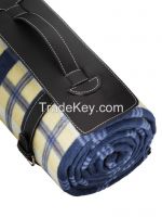 Bloom Luxury Outdoor Blanket With Leather Handle