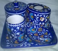 Kamals Blue Pottery Bathroom Sets