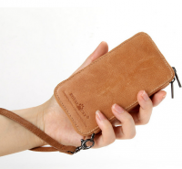 Enuine Leather Storage Bag For Samsung Galaxy S4 Case Wallet Bag Multi