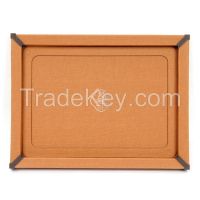 Paper&Wood Ages Orange Straight Lines Cloth Style Cardboard Picture Frame, Picture Mats, Paper Picture/Poster Frame.Cardboard Removable Picture Photo Frame, Paper Photo Frame, Cardboard Photo Frame (Blu-Tack Included)