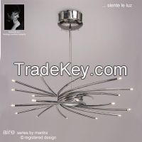 Aire Polished Chrome Telescopic Pendant 20 Lights