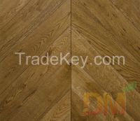 Chevron parquet wood flooring