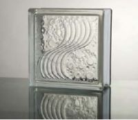 Sea wave glass block