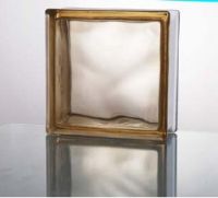 cloudy brown glass block