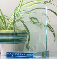 Water cube pattern glass